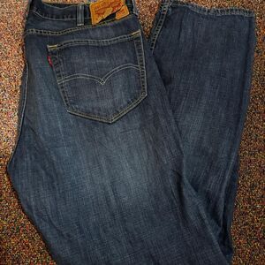 Levi-s Men's Navy and Blue Jeans